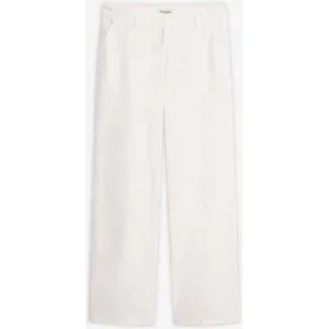 bonprix Webhose aus Leinen-Baumwoll-Mixweiß 38Damen