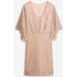 bonprix Midikleid Oversize-Passform, Kurzarm-Design, mit metallisierten Fasern