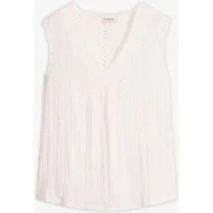 bonprix Top mit Lochstickereiweiß 36Damen