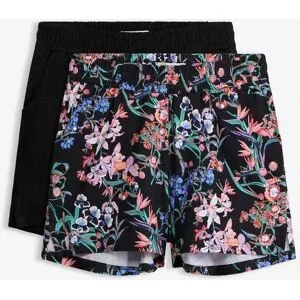 bonprix Jersey-Shorts aus elastischem Baumwoll-Mix (2er Pack)schwarz 48Damen
