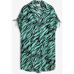 bonprix Oversize Strandbluse aus strukturiertem Crinkleschwarz 50Damen