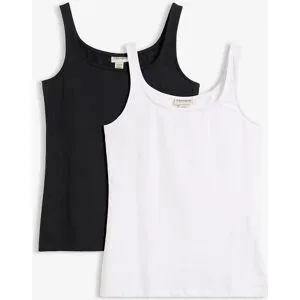 bonprix Tanktop Packung, 2 tlg. taillierte Passform, mit Carré-Ausschnitt