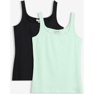 bonprix Tanktop Packung, 2 tlg. taillierte Passform, mit Carré-Ausschnitt