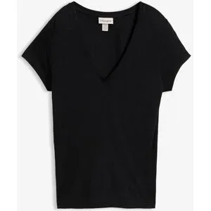 bonprix T-Shirt aus softer Viskoseschwarz 32Damen