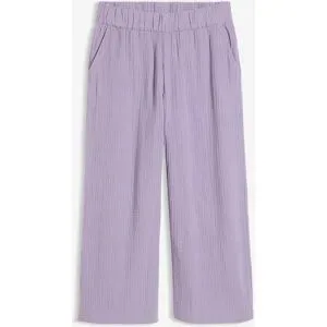bonprix Musselin-Marlenehose aus reiner Baumwollelila 52Damen