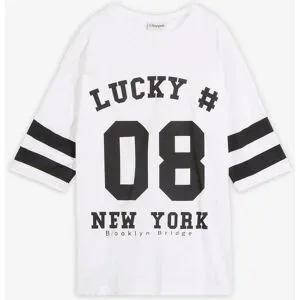 bonprix Lockeres Shirt aus reiner Bio-Baumwolleweiß 40Damen