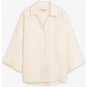 bonprix Oversize-Bluse aus Viskose-Mixweiß 54Damen