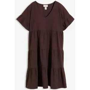 bonprix Kleid aus reiner Baumwollebraun 48Damen