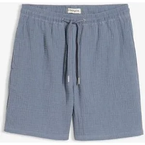 bonprix Musselin-Shorts aus reiner Baumwolleblau 40Damen