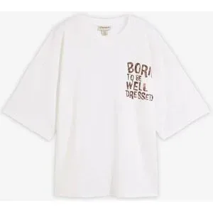 bonprix Oversize-Shirt aus reiner Bio-Baumwollleweiß 36Damen