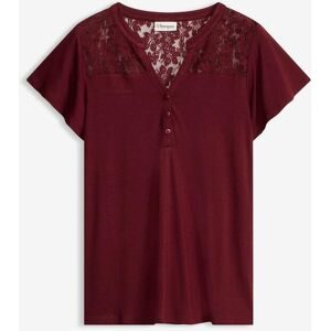 bonprix Henleyshirt aus Viskose-Mixrot 36Damen