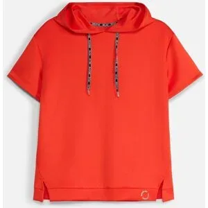bonprix Sport-Shirt mit Kapuze, schnelltrocknendrot 44Damen