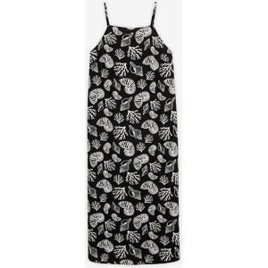 bonprix Midikleid in All-Over-Print aus Viskose-Mixschwarz 46Damen