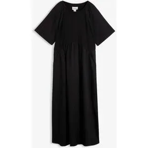bonprix Midikleid mit Warenmix aus reiner Baumwolleschwarz 42Damen