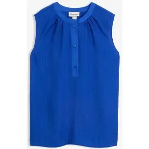 bonprix Blusentop mit Stehkragenblau 50Damen