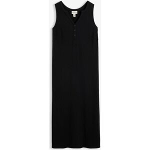bonprix Jerseykleid aus schwerem Viskose-Mix in Ripp-Optikschwarz 52Damen