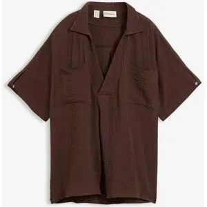 bonprix Tunikabluse aus softem Musselinbraun 52Damen