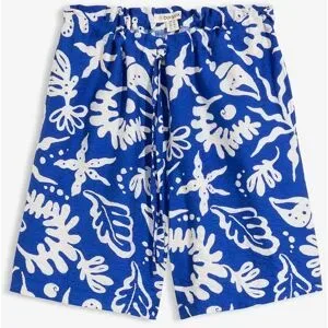 bonprix Bermuda mit fließender Viskoseblau 48Damen