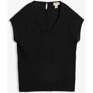 bonprix Shirtbluse mit Lochmusterschwarz 44Damen