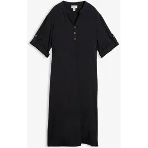 bonprix Midikleid aus Viskose-Mixschwarz 38Damen
