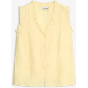 bonprix Top mit Spitzeneinsatzgelb 40Damen