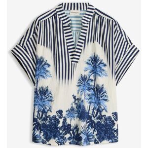 bonprix Tunikabluse aus fließendem Viskose-Mixblau 52Damen