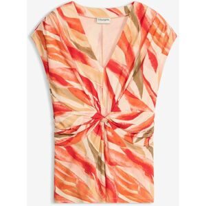 bonprix Shirt mit Drapierung aus softem Viskose-Mixbeige 36Damen