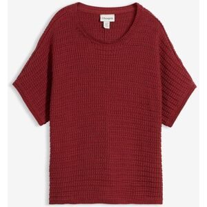bonprix Ajour-Pullover aus Viskose-Mixrot 36Damen
