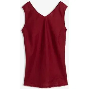 bonprix Top aus reinem Leinenrot 46Damen