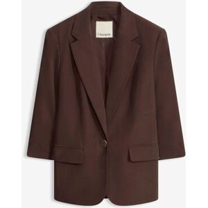 bonprix Lockerer 3/4-Arm-Blazer aus Viskosebraun 50Damen