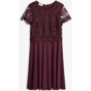 bonprix Midikleid mit Spitzerot 32Damen