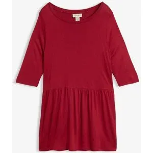 bonprix Longshirt aus Viskose mit Volantrot 48Damen