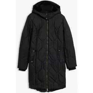 bonprix Kurzmantel mit Diamant- Steppung und seitlichen Zippernschwarz 40Damen