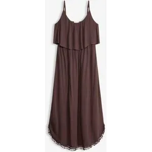 bonprix Maxikleid aus strukturierter Viskosebraun 40Damen
