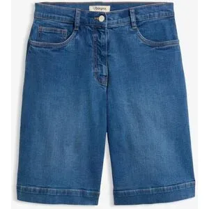 bonprix Jeans-Bermuda Mid Waist mit Bio-Baumwolleblau 38Damen