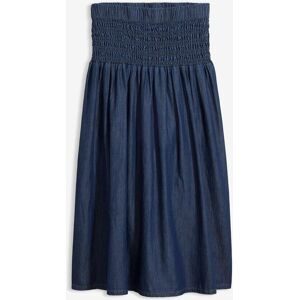 bonprix Jeansrock Midi, Gummibundblau 44Damen