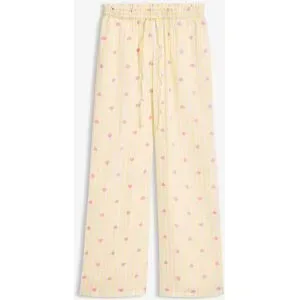 bonprix Schlupfhose aus luftigem Musselingelb 50Damen