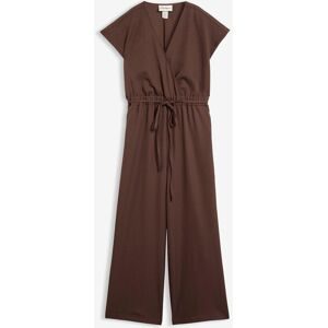 bonprix Kurzarm-Jumpsuitbraun 52Damen
