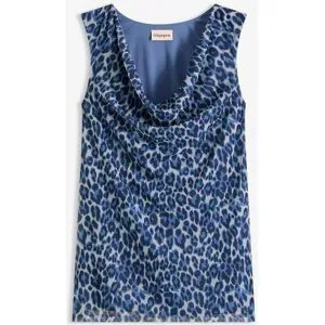 bonprix Top mit Wasserfallausschnittblau 48Damen