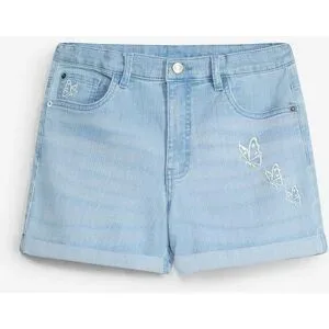 bonprix Jeans-Shorts mit Bio-Baumwolle, Mid Waistblau 134Mädchen