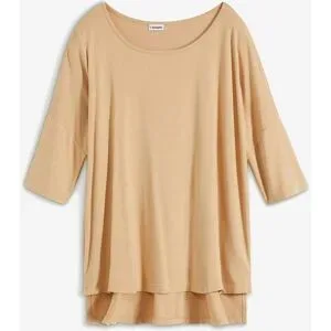 bonprix T-Shirt Oversize-Passform, Halbarm, U-Boot Ausschnitt