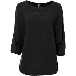 bonprix Oversize-Ripp-Pullover aus Viskose-Mixschwarz 52Damen
