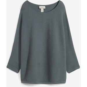bonprix Strickpullover 1 aus Viskose, mit Rippstruktur, halber Fledermausarm