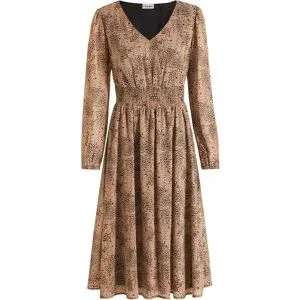 bonprix Chiffonkleid für femininen Look, aus Polyester, figurumspielende Passform