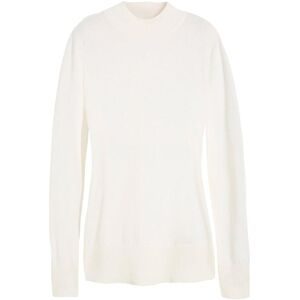 bonprix Basic Pullover mit Stehkragen mit recycelter Baumwolleweiß 44Damen