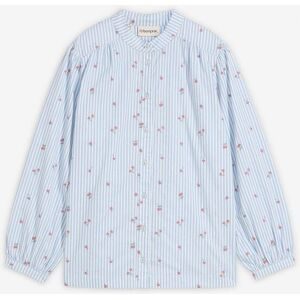 bonprix Bluse aus reiner Baumwolle mit 7/8 Ärmelblau 54Damen