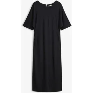 bonprix Midikleid aus bequemen Punto di Romaschwarz 48Damen