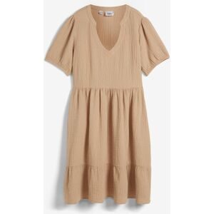 bonprix Oversized-Kleid aus Baumwoll-Musselinbeige 42Damen