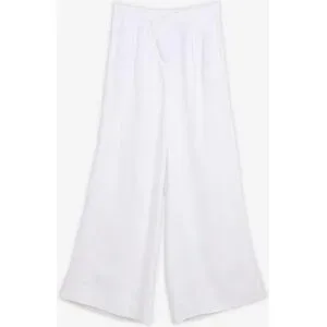 bonprix Bundfaltenhose aus fließendem Lyocellweiß 48Damen