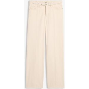 bonprix Loose Straight-Jeans Mid Waist, Baumwollefarblos 36Damen